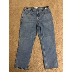 NWT Abercrombie & Fitch Jeans 18/34 The '90s Straight Ultra High Rise Curve Love